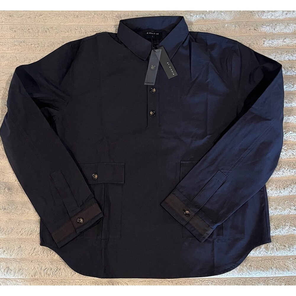 Richie Le Anorak Cargo Shirt Black Men’s Large NWT Oversized Streetwear